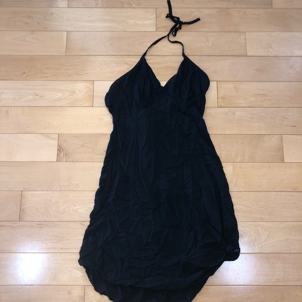 Black halter dress
